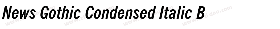News Gothic Condensed Italic BT字体转换